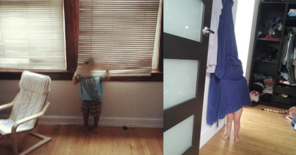 小孩子不會玩捉迷藏