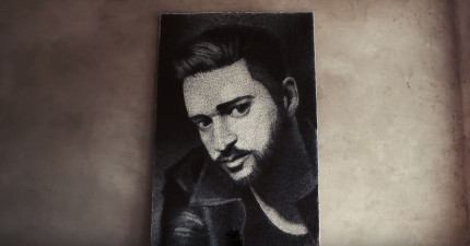 用線織出來的畫作